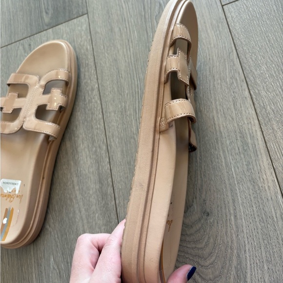 Sam Edelman Valeri Patent Leather Slides Tan Brown Slip On Size 10.5 - Picture 4 of 8